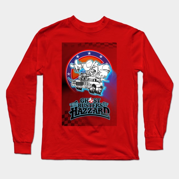 Ghostbusters of Hazzard (Poster) red black Long Sleeve T-Shirt by BtnkDRMS